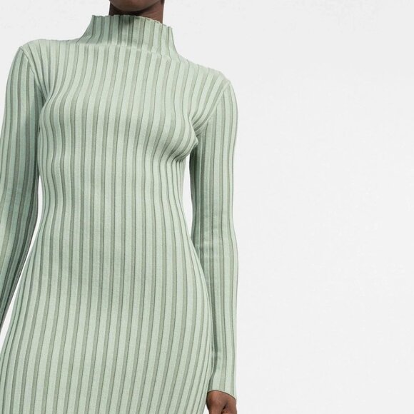 *Like New* Ribbed Knit Mock Neck Dress - Picture 3 of 7